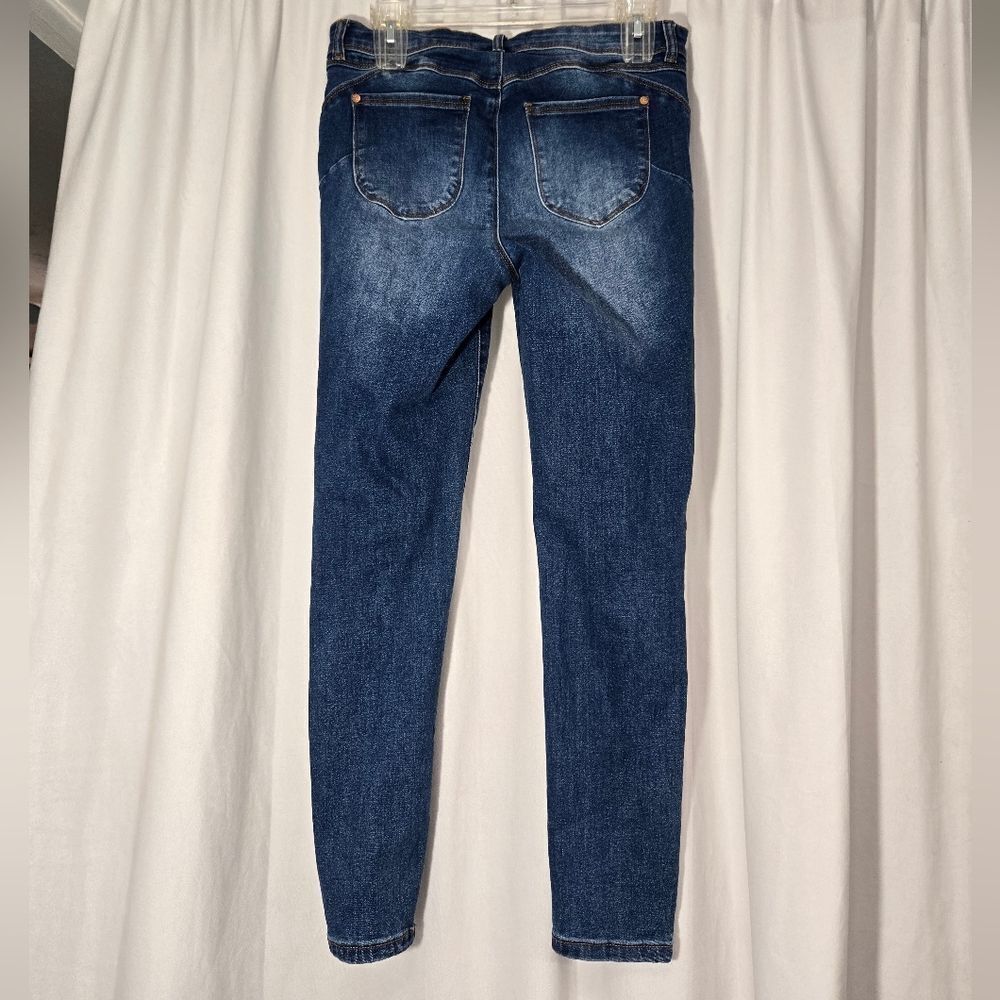 Indigo Poppy Maternity Butt Lifter Skinny with Side Elastics Jeans Sz Small 4-6 - Picture 6 of 11